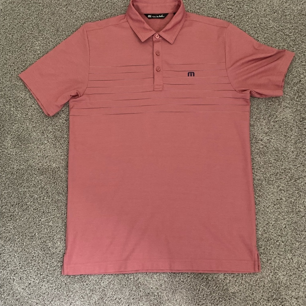 Travis Mathew Pink Polo Shirt golf shirt